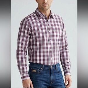 L.L. Bean Men's Plaid Shirt - Red, Blue, and White